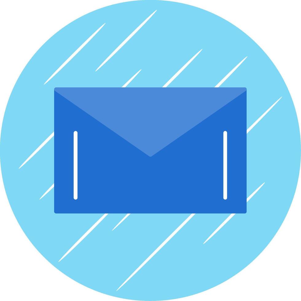 Mail Flat Blue Circle Icon vector