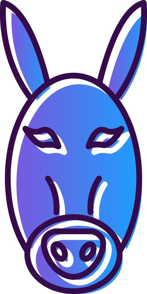 Donkey Gradient Filled Icon vector