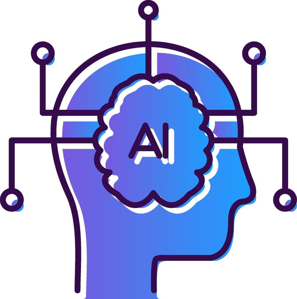 Artificial Intelligence Gradient Filled Icon 42812492 Vector Art at ...