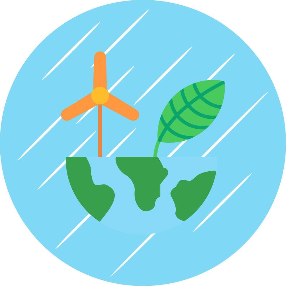 Ecology Flat Blue Circle Icon vector