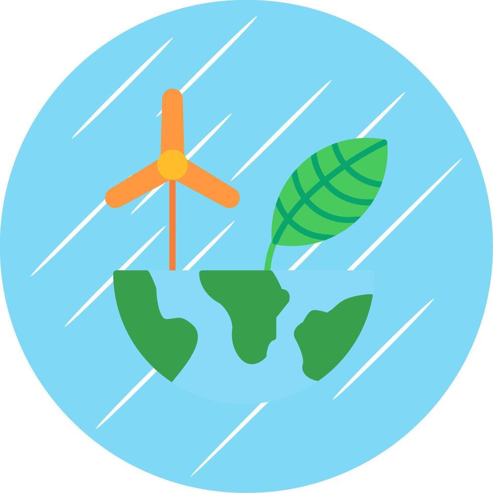 ecología plano azul circulo icono vector