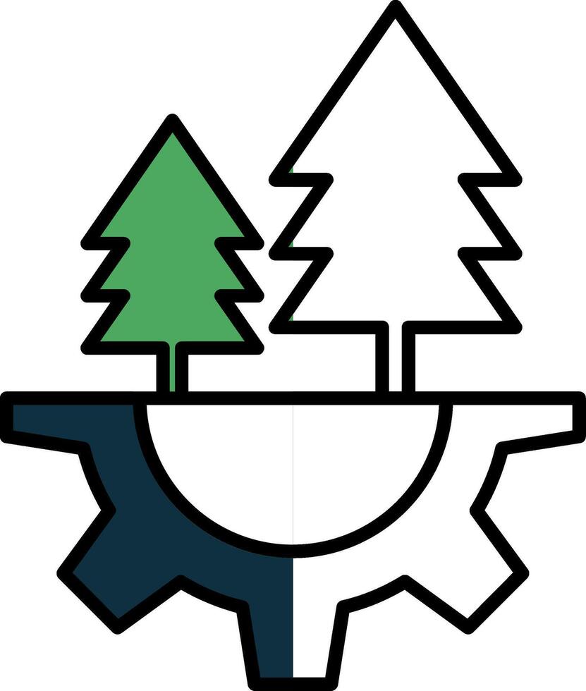 Ecology Filled Half Cut Icon vector