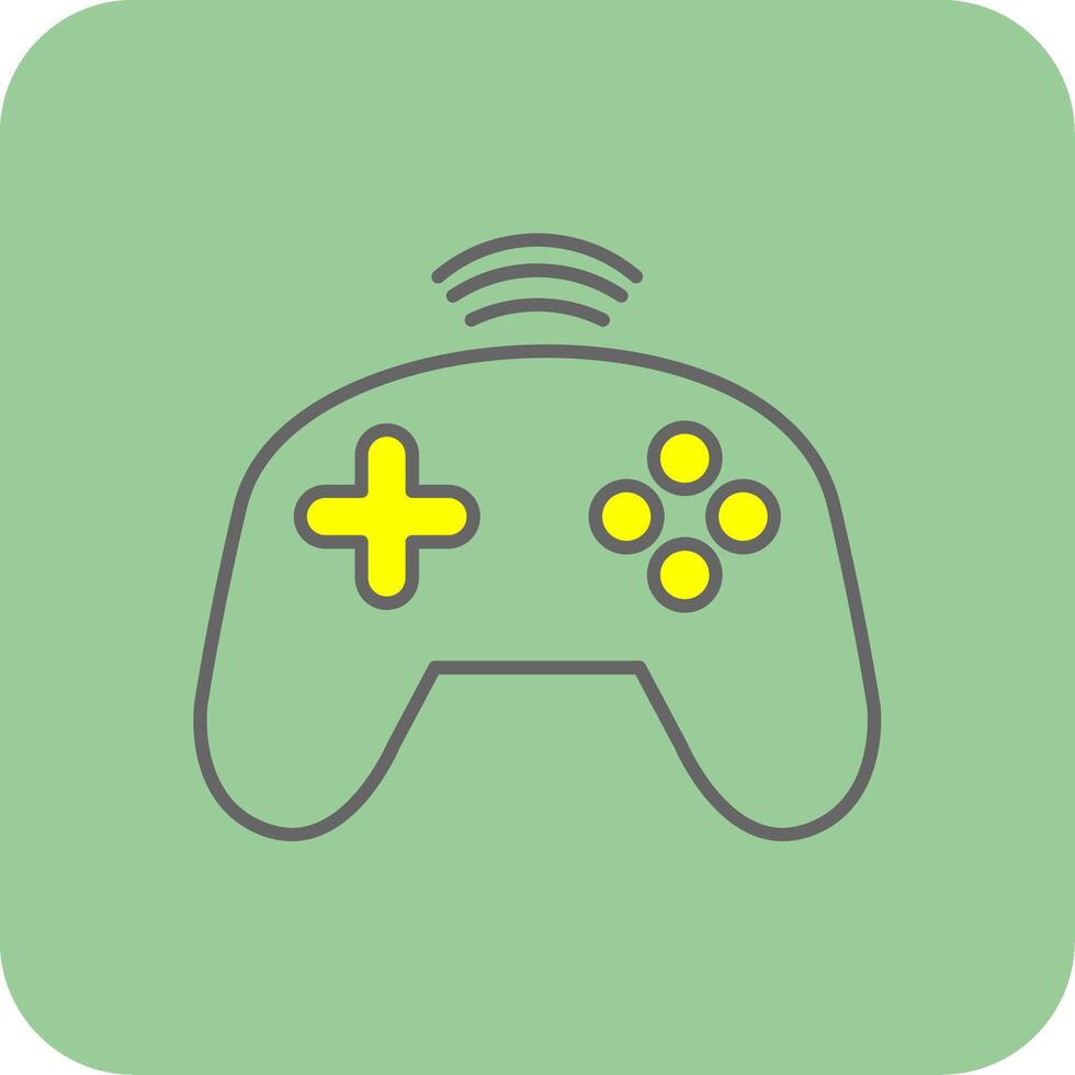 Controller Filled Yellow Icon vector