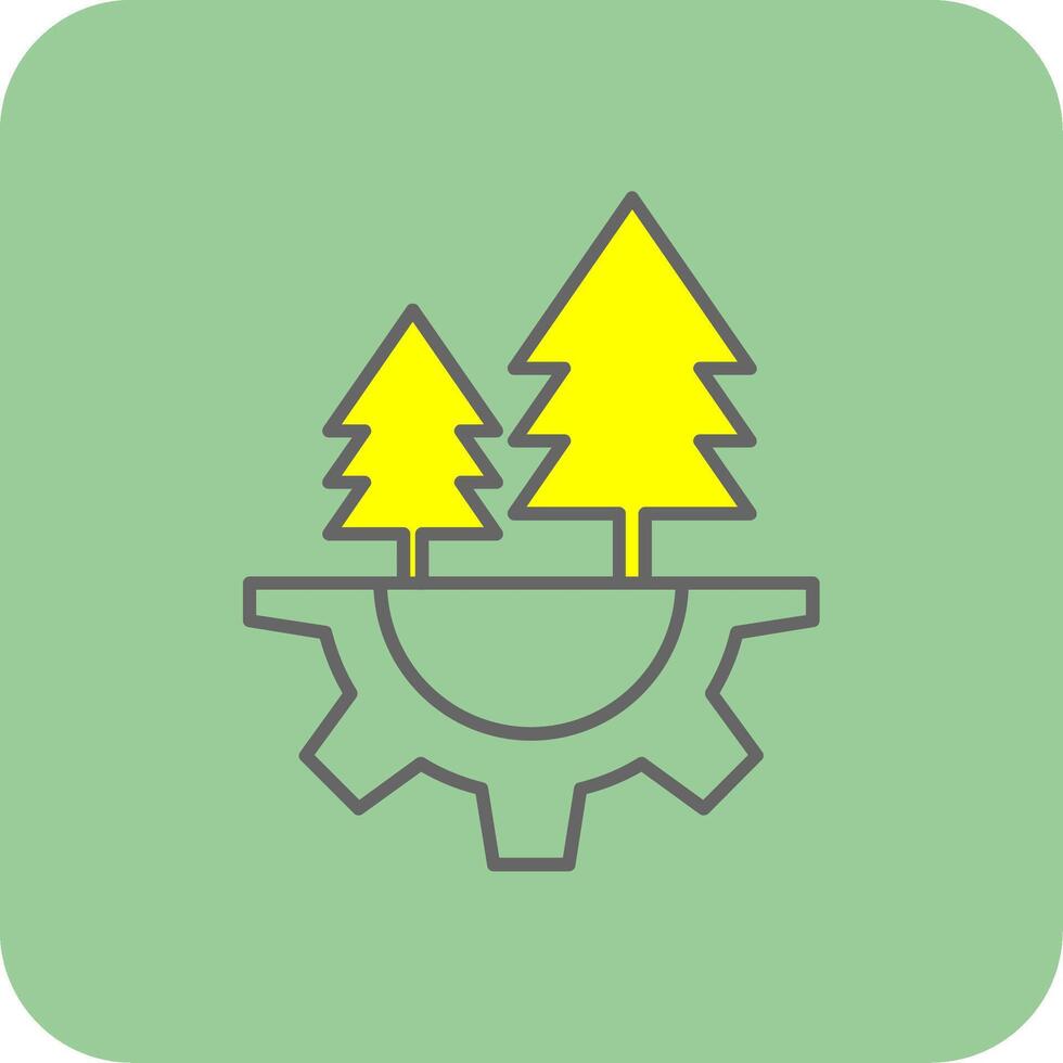 Ecology Filled Yellow Icon vector