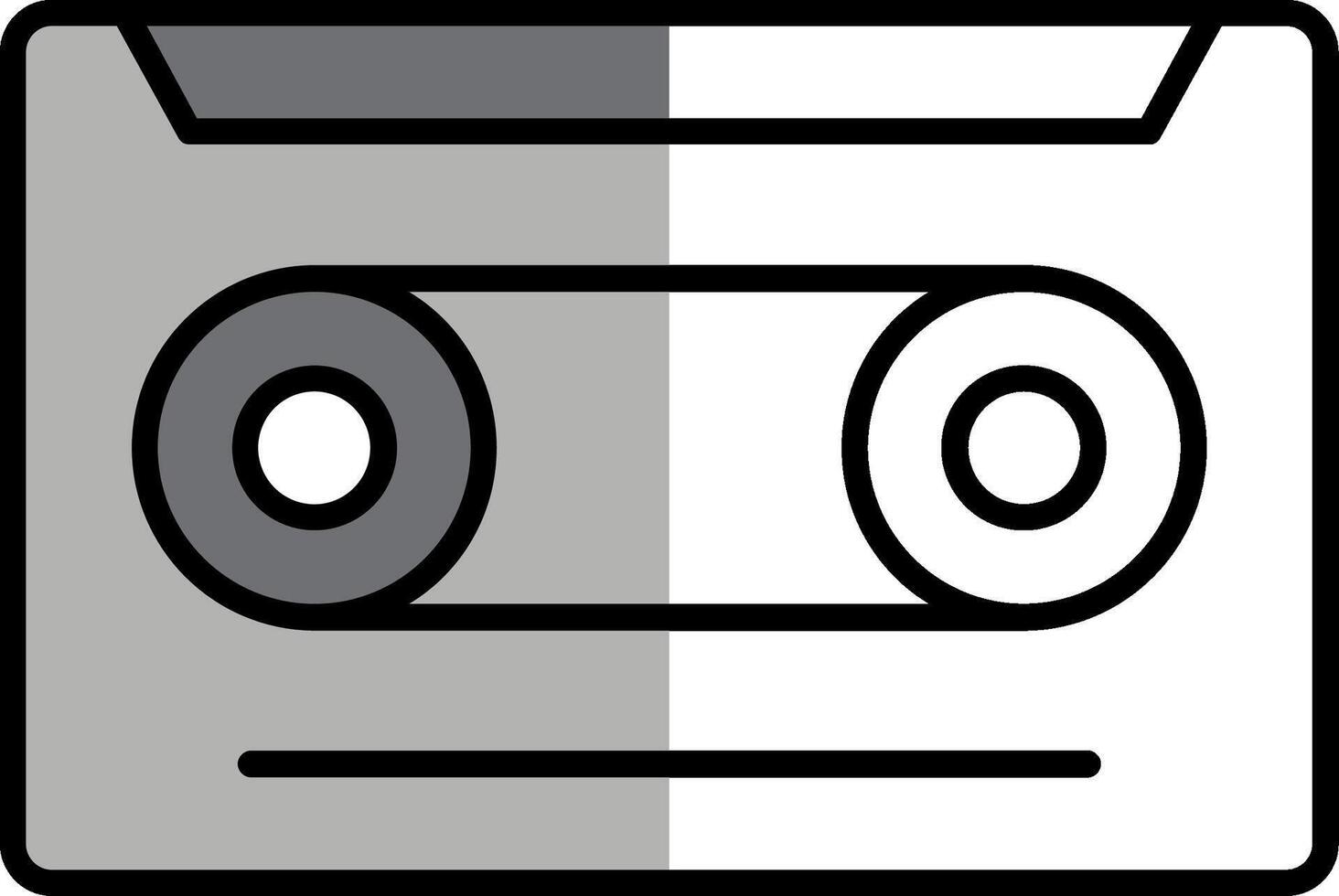 Cassette Filled Half Cut Icon vector
