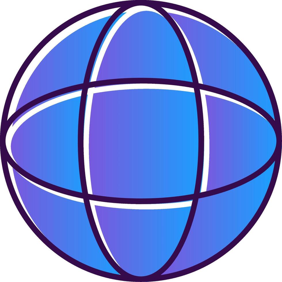 globo degradado lleno icono vector