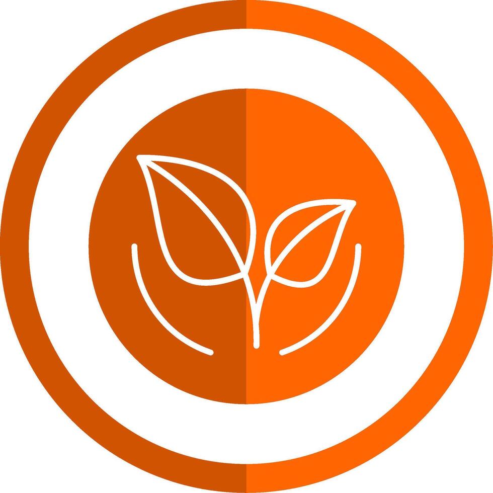 Ecology Glyph Orange Circle Icon vector