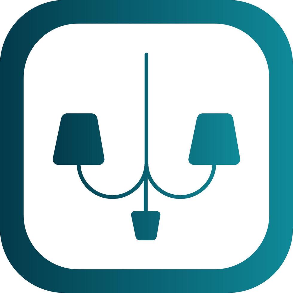 Lamp Glyph Gradient Round Corner Icon vector