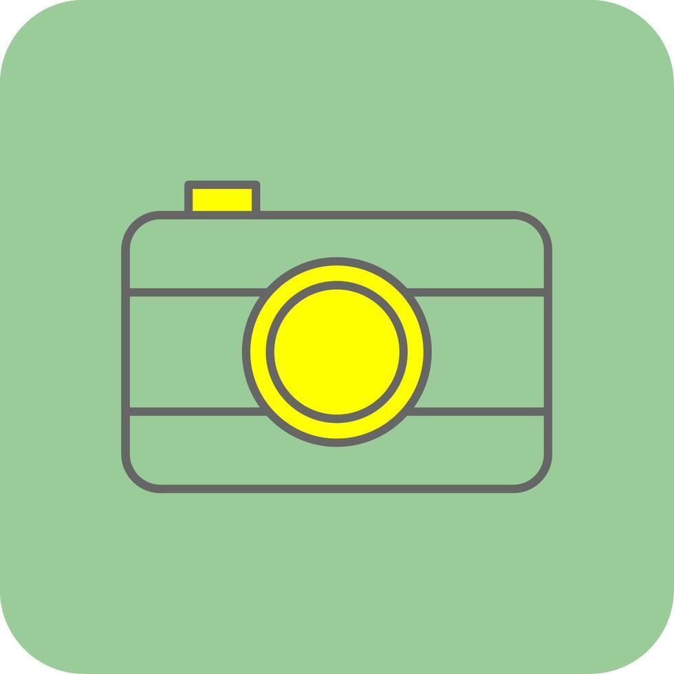 Old Came Filled Yellow Icon vector