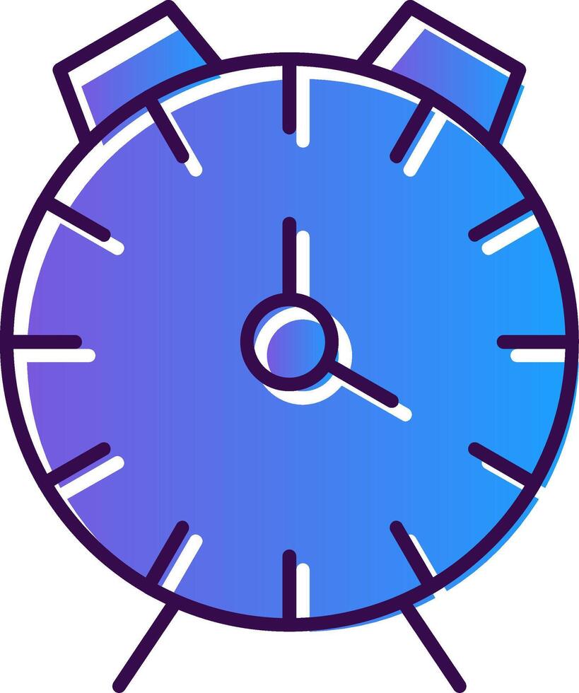 alarma reloj degradado lleno icono vector