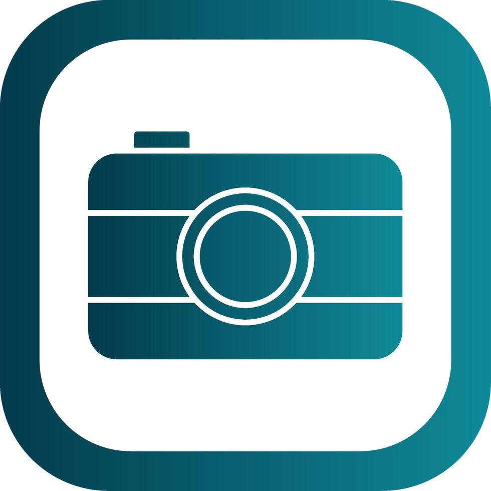 Old Came Glyph Gradient Round Corner Icon vector