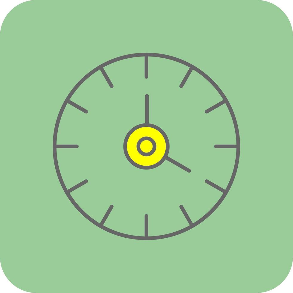 reloj lleno amarillo icono vector