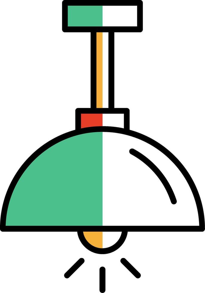 Chandelier Filled Half Cut Icon vector
