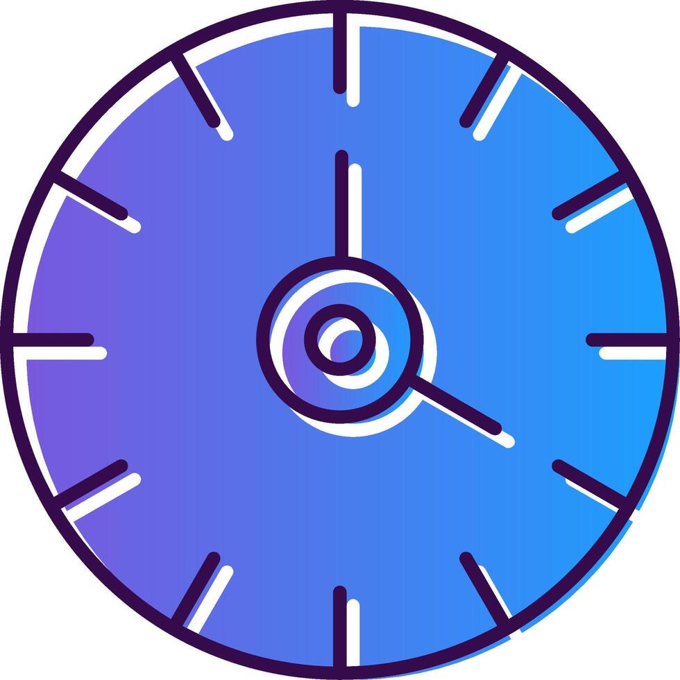 Clock Gradient Filled Icon vector