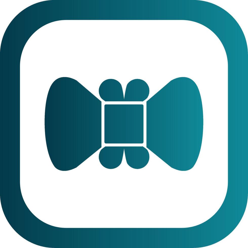 Bowtie Glyph Gradient Round Corner Icon vector