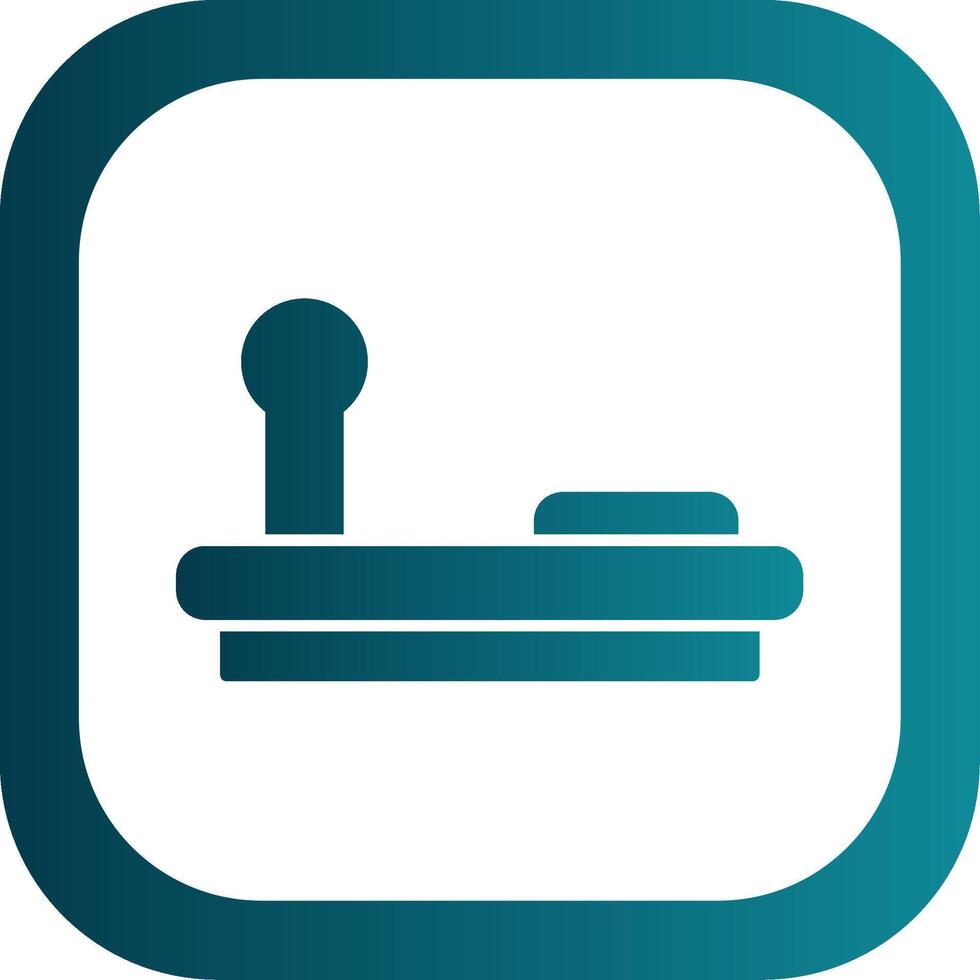 Joystick Glyph Gradient Round Corner Icon vector