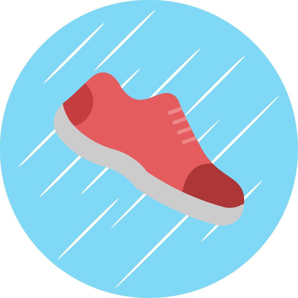 corriendo Zapatos plano azul circulo icono vector
