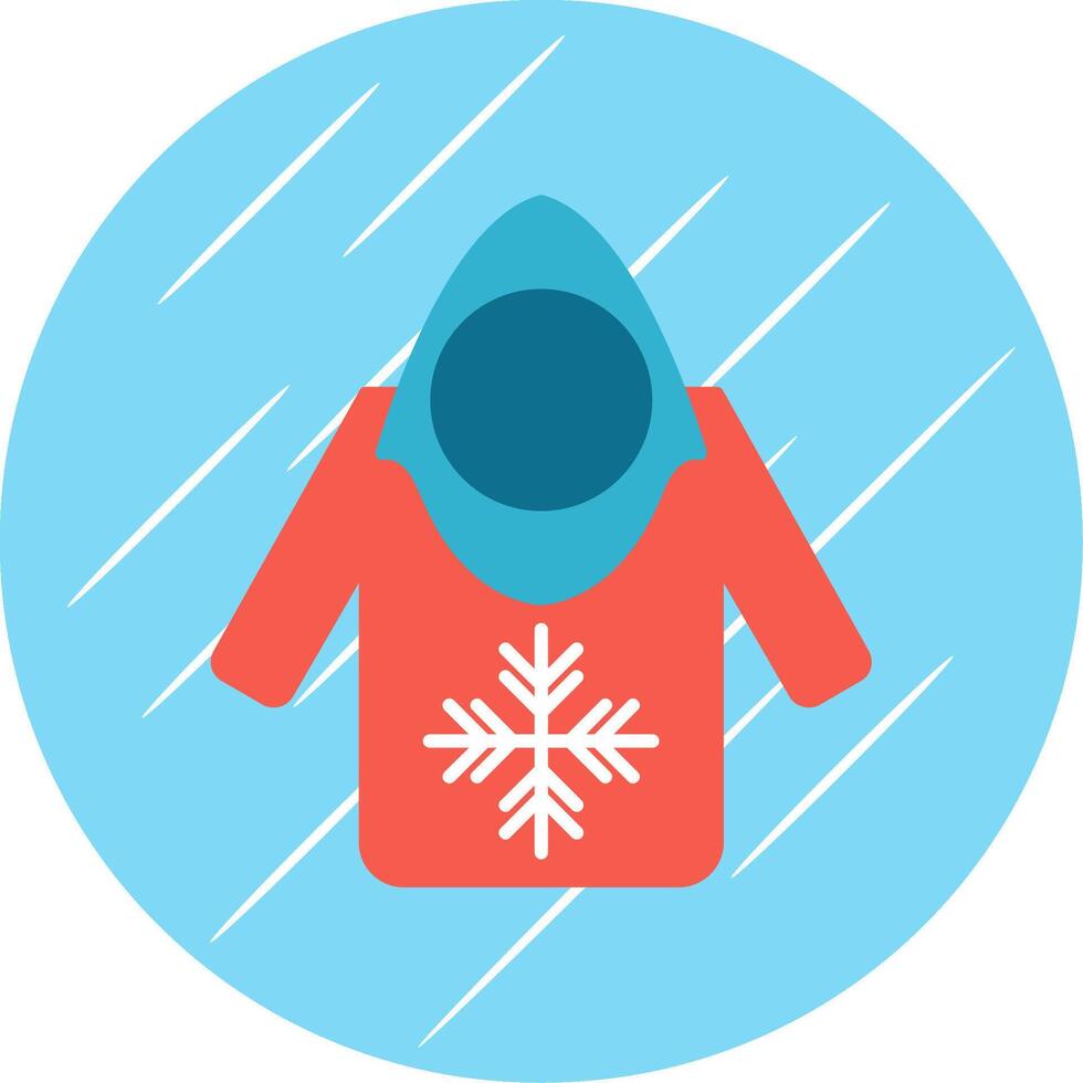 Hoodie Flat Blue Circle Icon vector