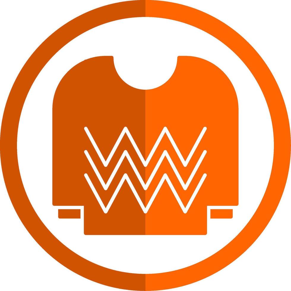 jersey glifo naranja circulo icono vector