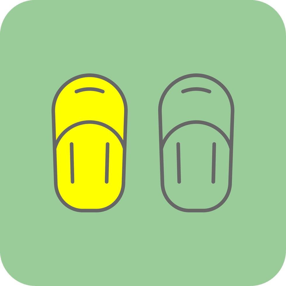 Sandal Filled Yellow Icon vector