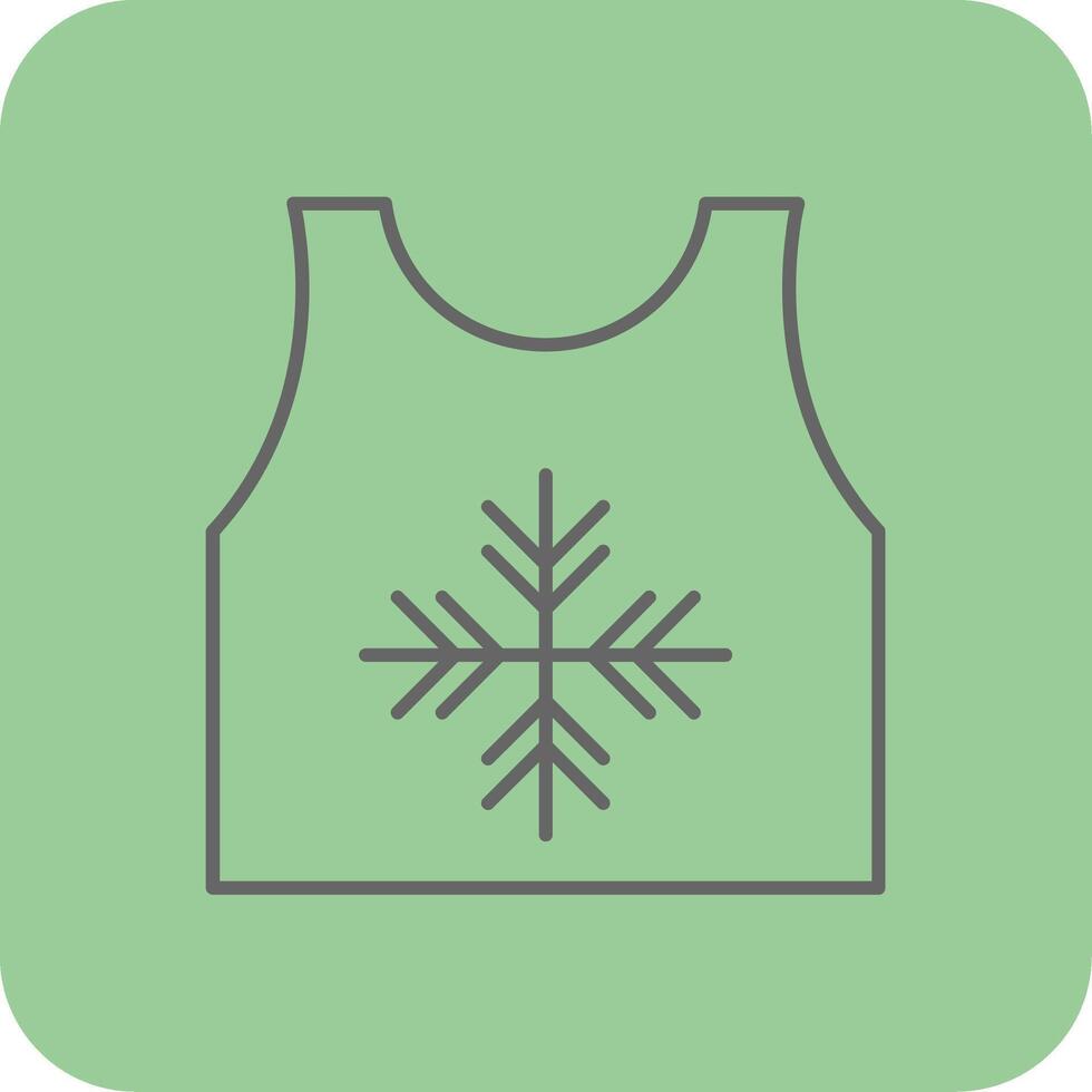 Tanktop Filled Yellow Icon vector