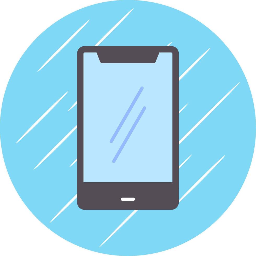 Mobile Phone Flat Blue Circle Icon vector