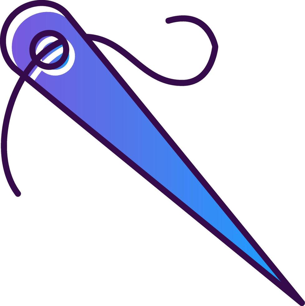 Needle Gradient Filled Icon vector