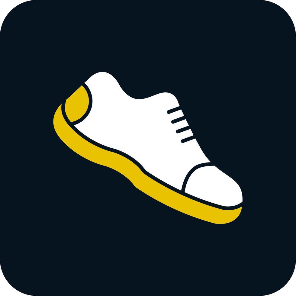 Running Shoes Glyph Two Color Icon vector