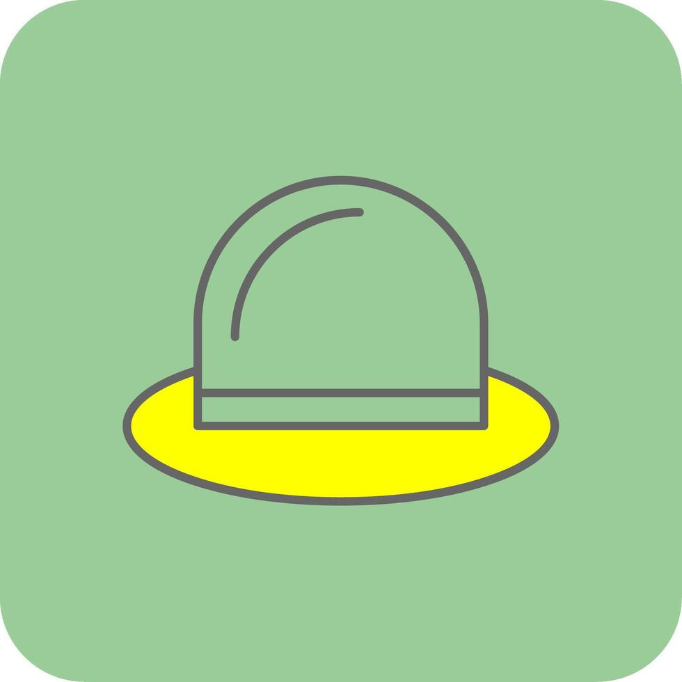 Hat Filled Yellow Icon vector