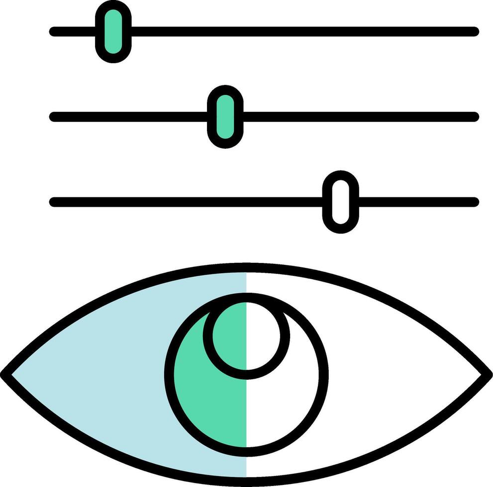 Color Adjustment Filled Half Cut Icon vector