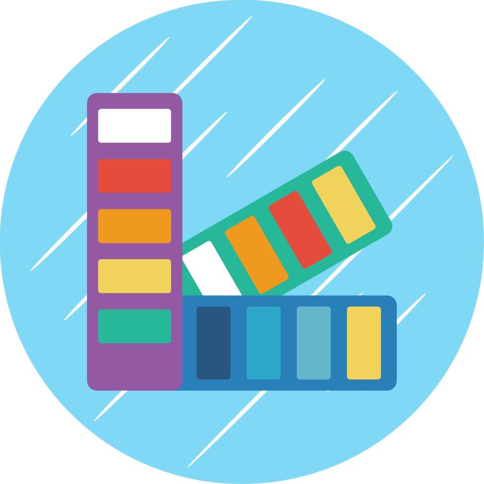 Color Selection Flat Blue Circle Icon vector