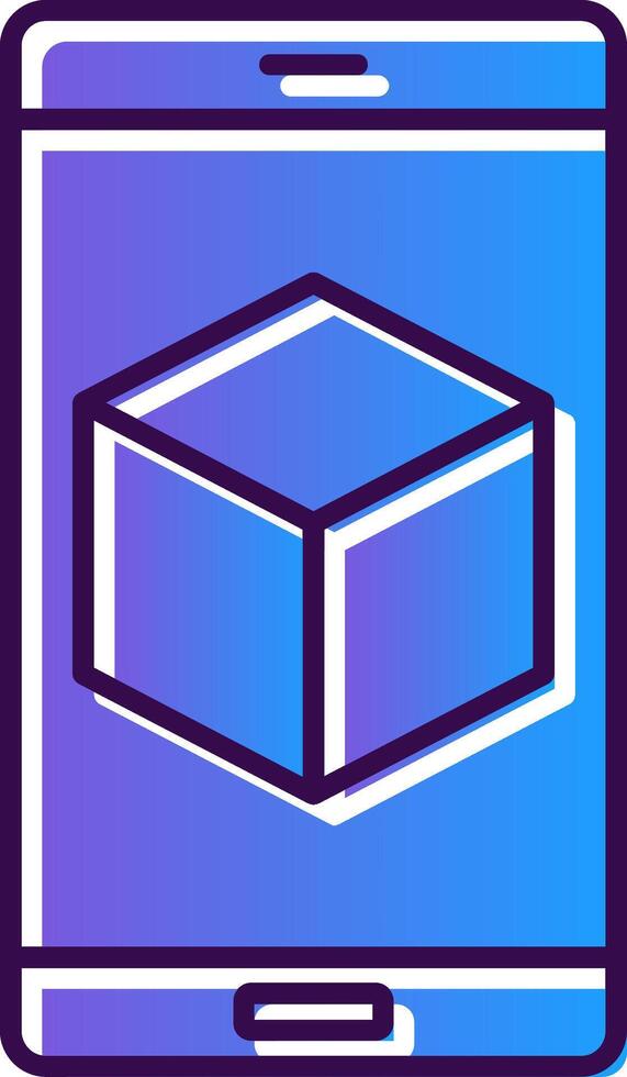 3d Gradient Filled Icon vector