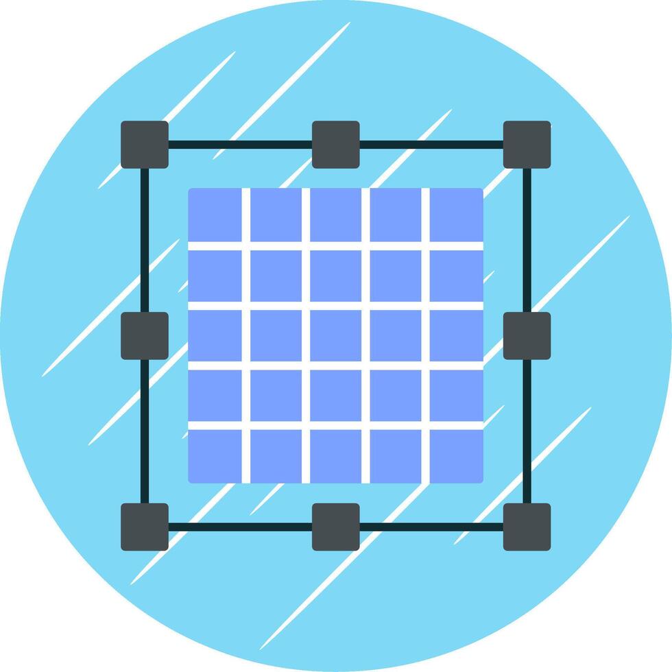 Grid Flat Blue Circle Icon vector