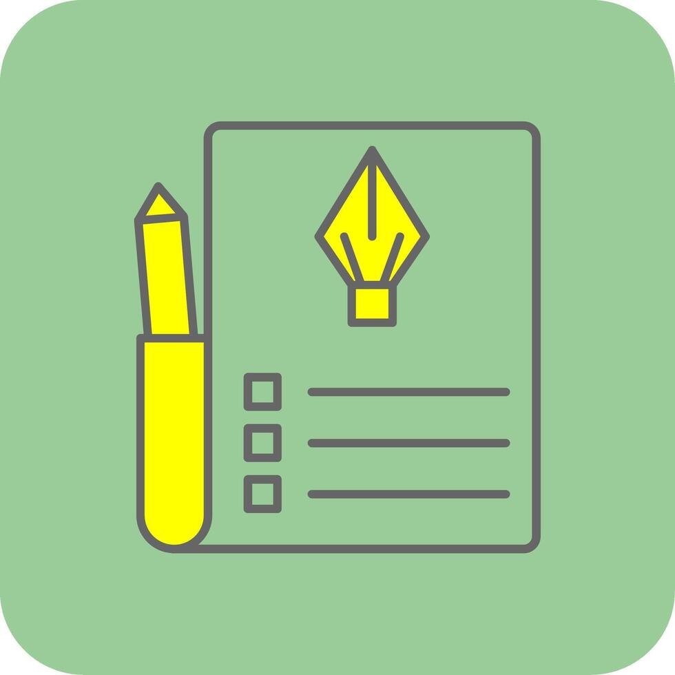 Tasks Filled Yellow Icon vector