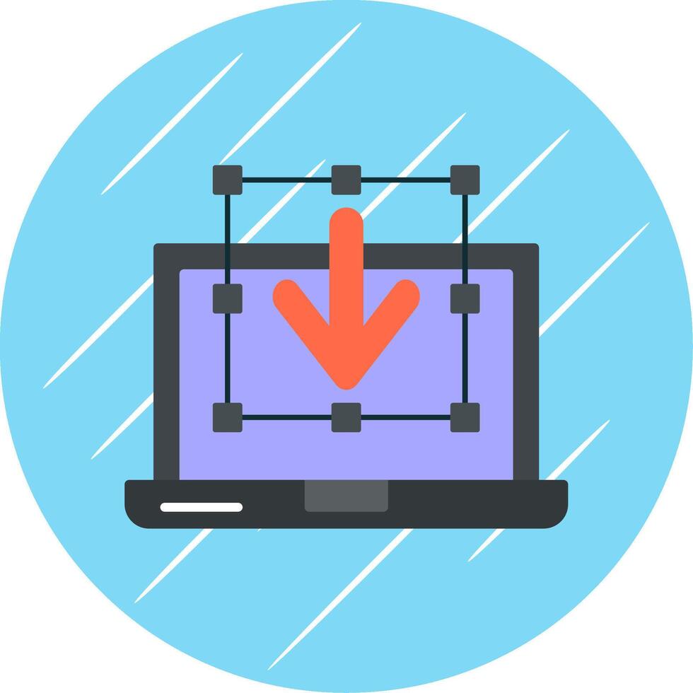 Direct Download Flat Blue Circle Icon vector