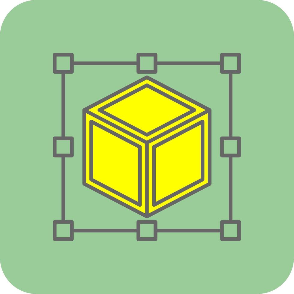 Scale Filled Yellow Icon vector