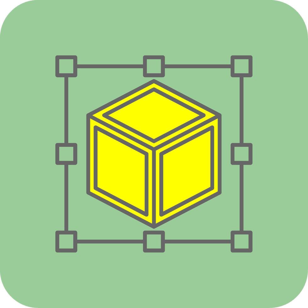 Scale Filled Yellow Icon vector