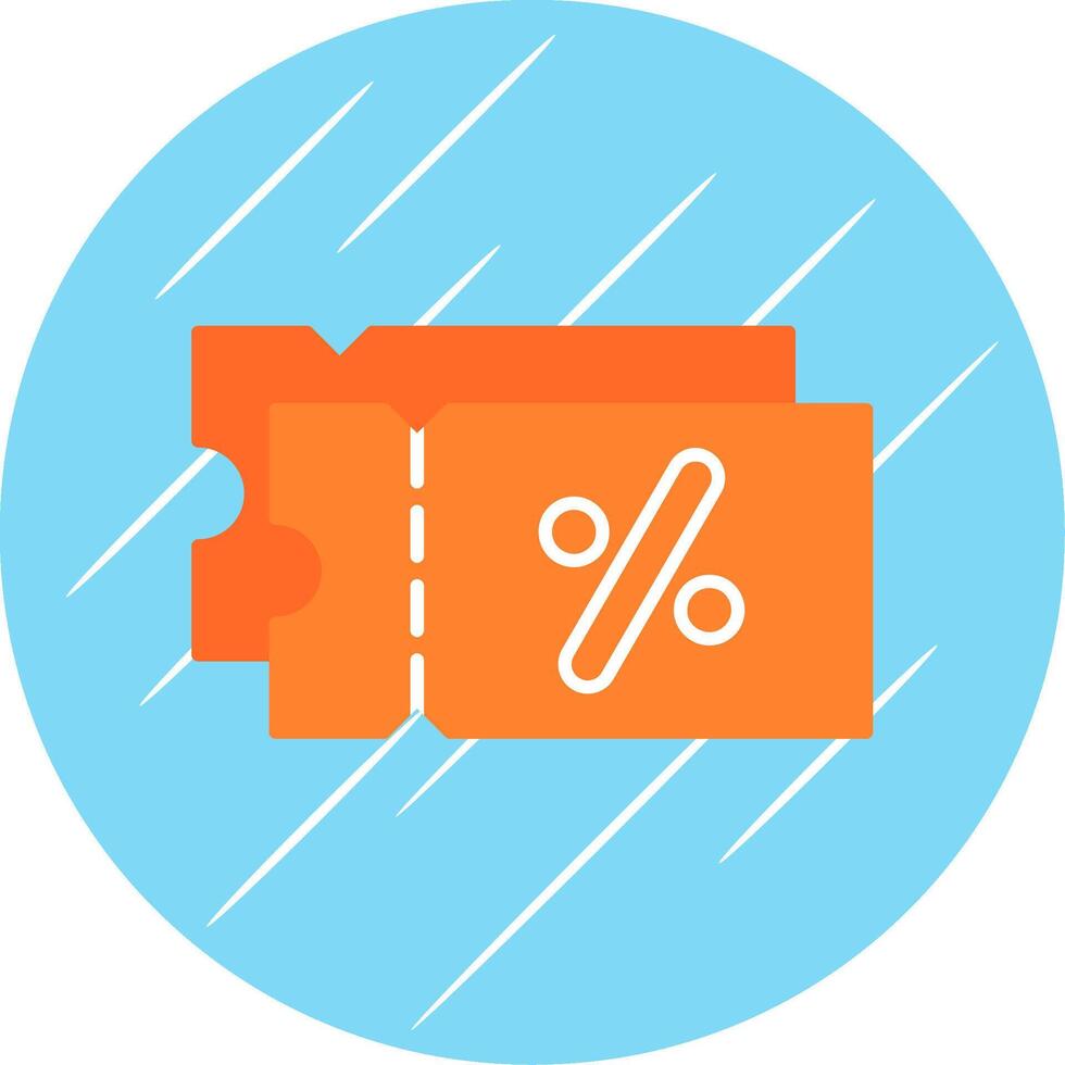 Discount Flat Blue Circle Icon vector