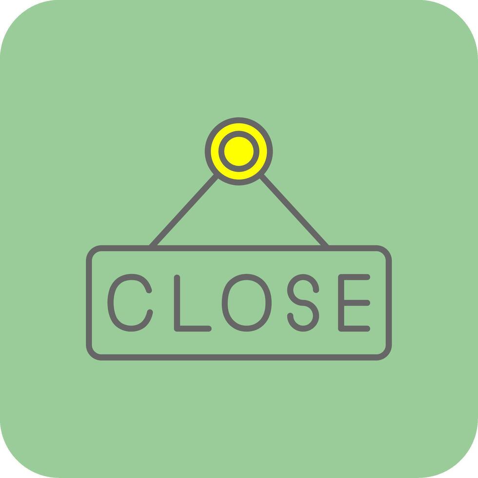 Close Filled Yellow Icon vector