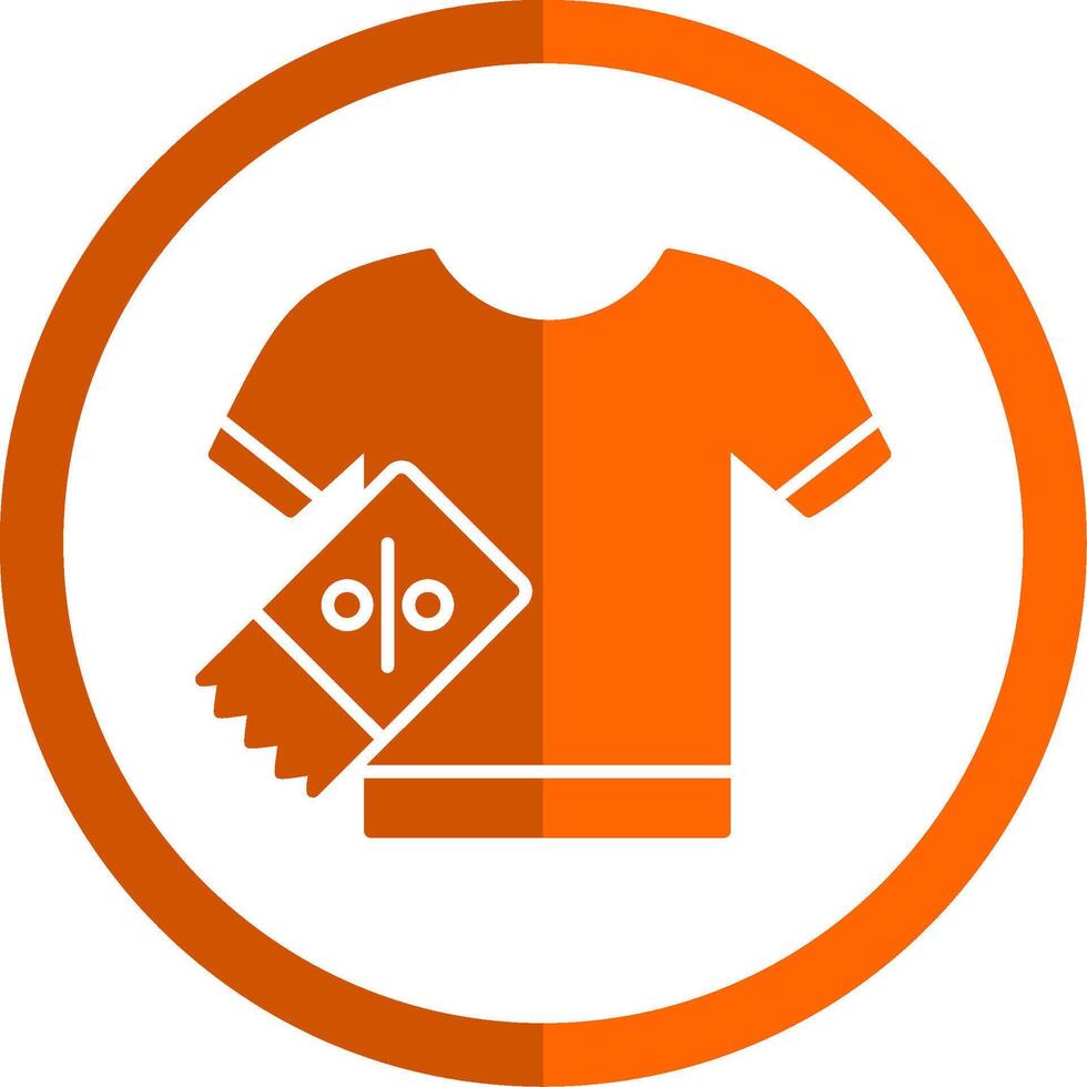 camisa glifo naranja circulo icono vector