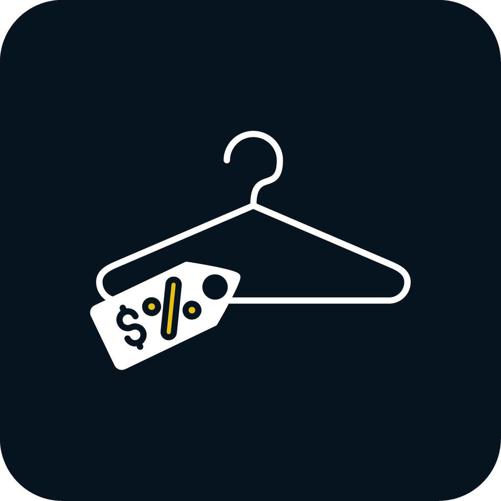 Clothes Hanger Glyph Two Color Icon vector