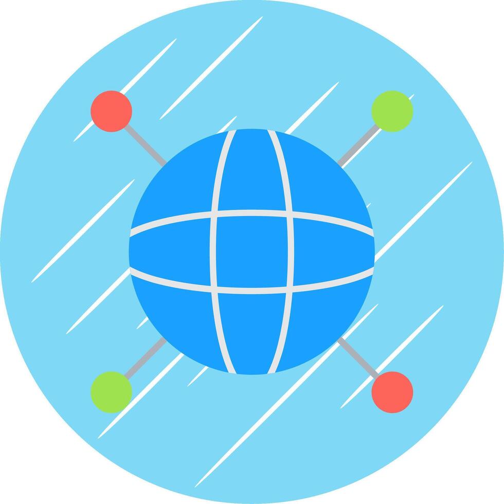 Internet Flat Blue Circle Icon vector