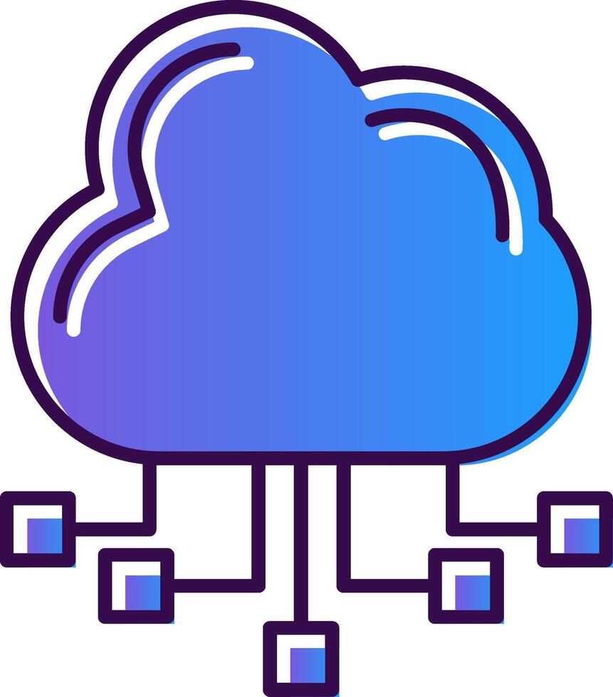 Cloud Server Gradient Filled Icon 42813529 Vector Art at Vecteezy