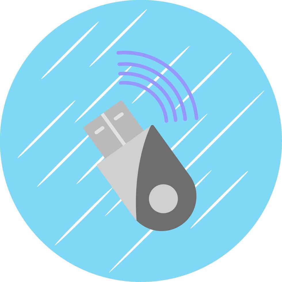Usb Modem Flat Blue Circle Icon vector