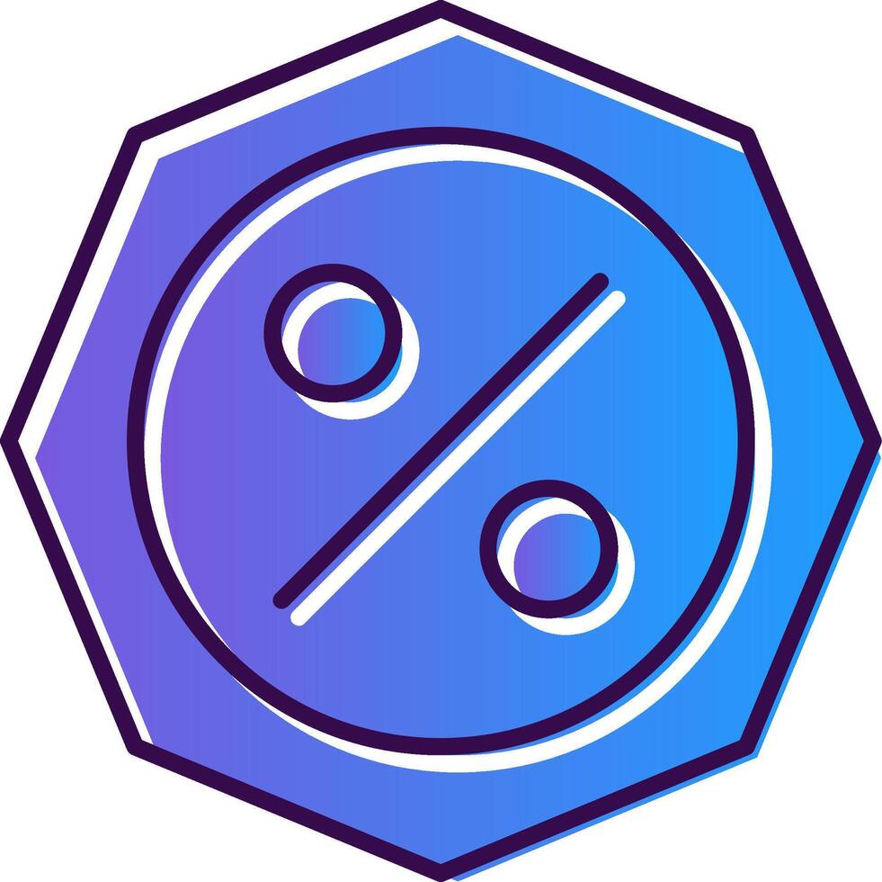 Disc Gradient Filled Icon vector