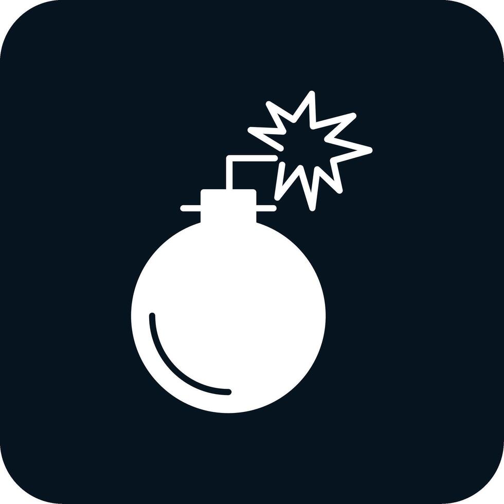 Bomb Glyph Two Color Icon vector