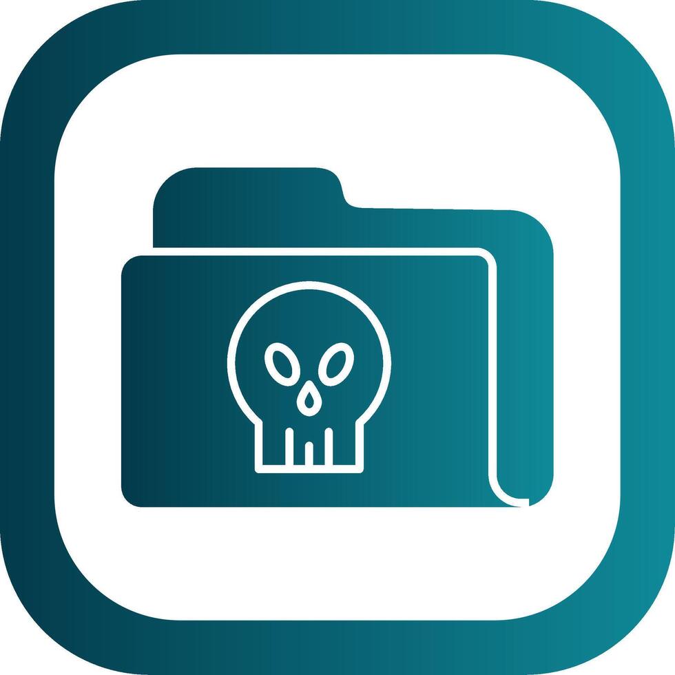Folder Glyph Gradient Round Corner Icon vector