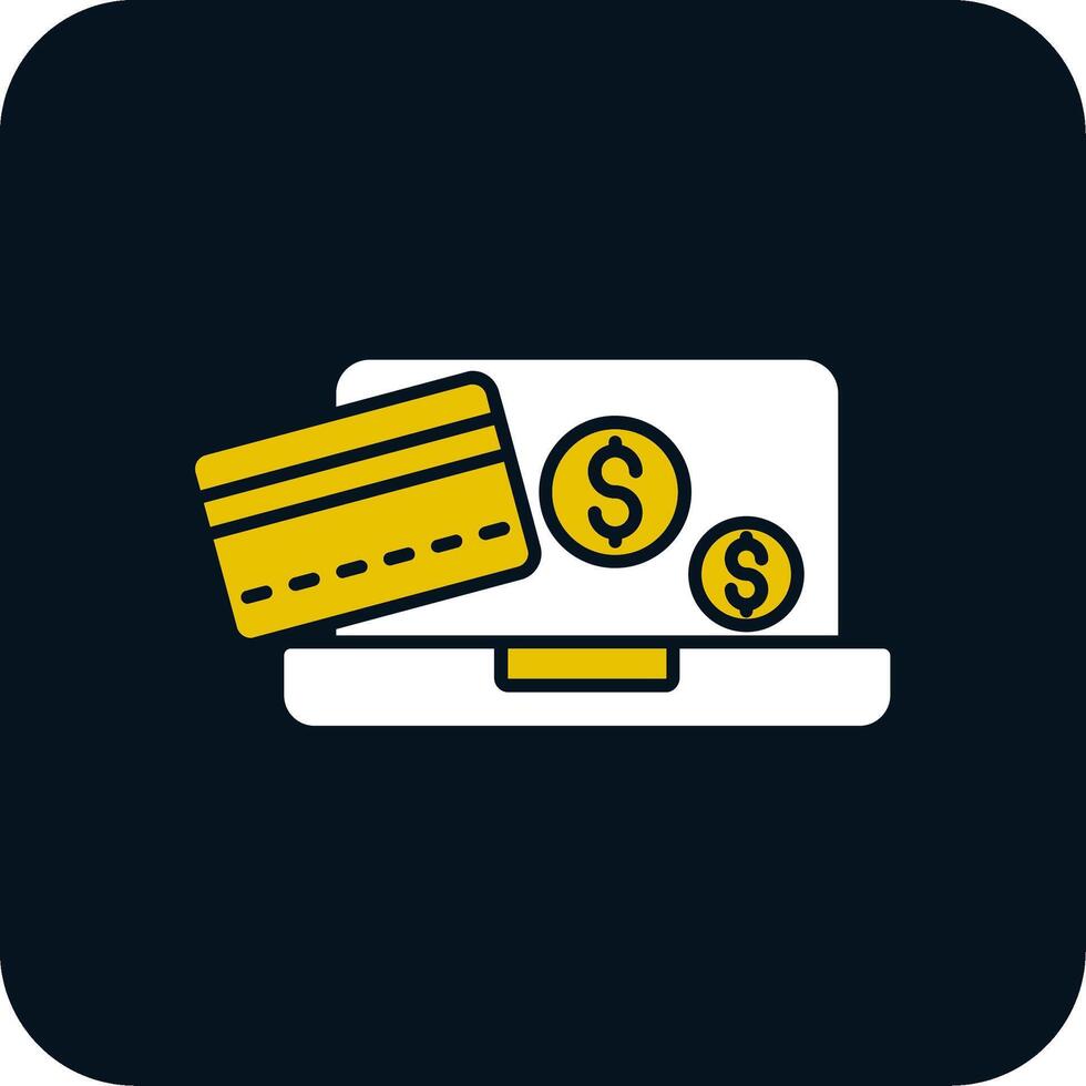 Paying Glyph Two Color Icon vector