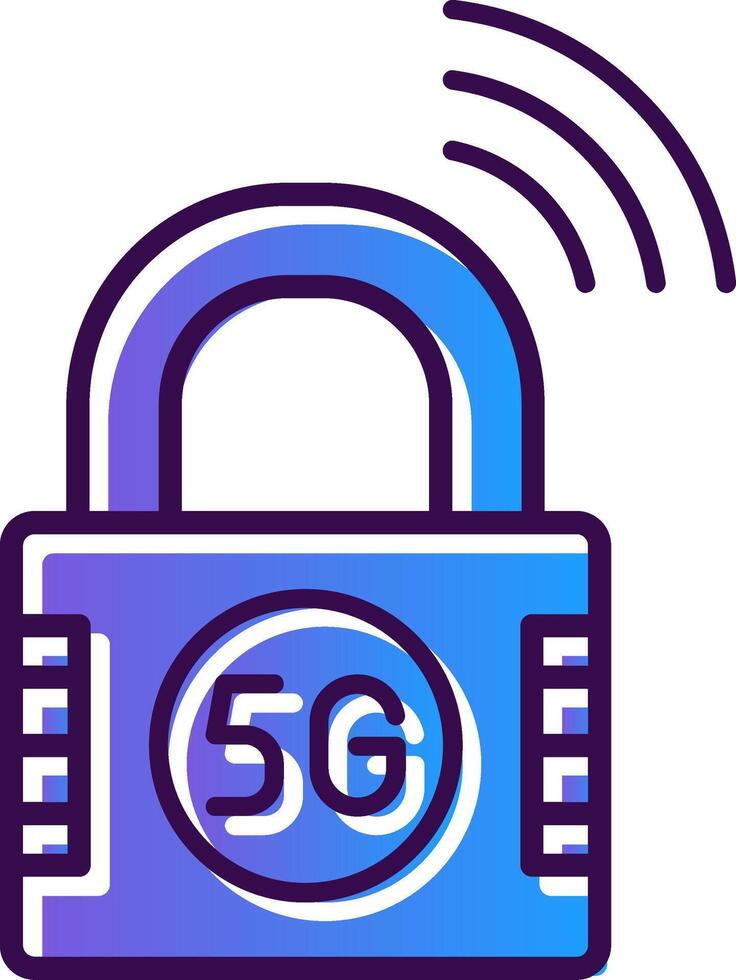 Padlock Gradient Filled Icon vector