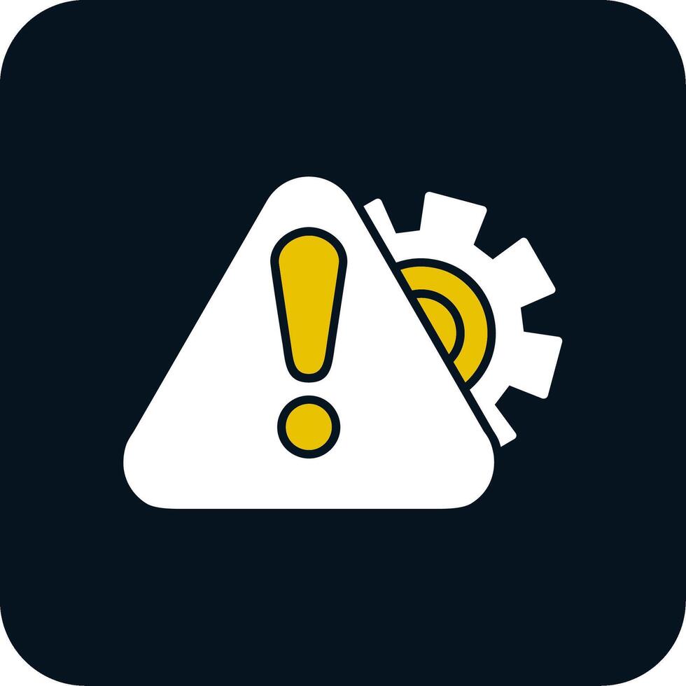 Warning Sign Glyph Two Color Icon vector